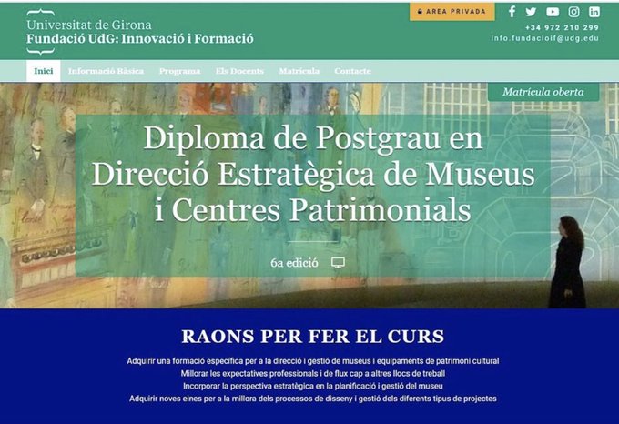 Diploma de Postgrau Direcció Estratègica de Museus i Centres Patrimonials 